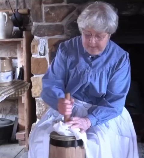 Creamy Granny Handjob