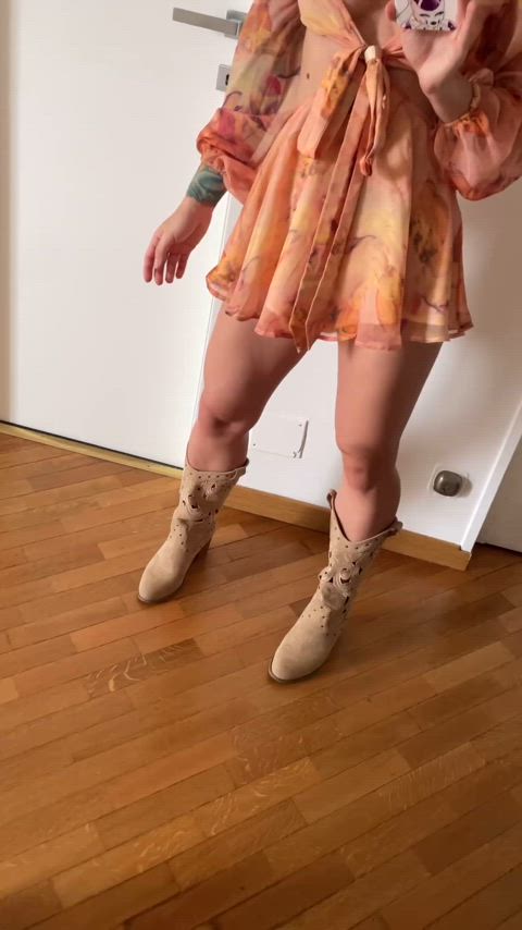 Blonde Blue Eyes Boots