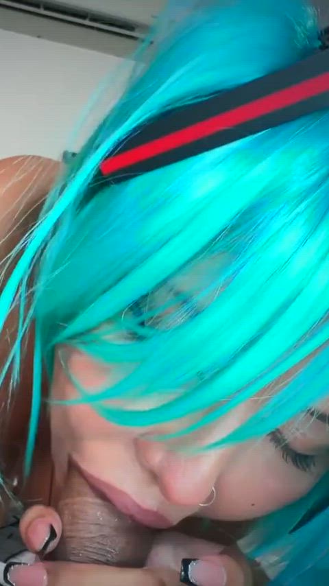 Blowjob Cosplay Hatsune Miku