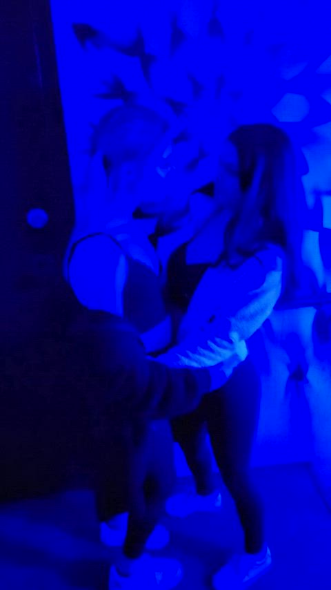 Blonde Brunette Kissing