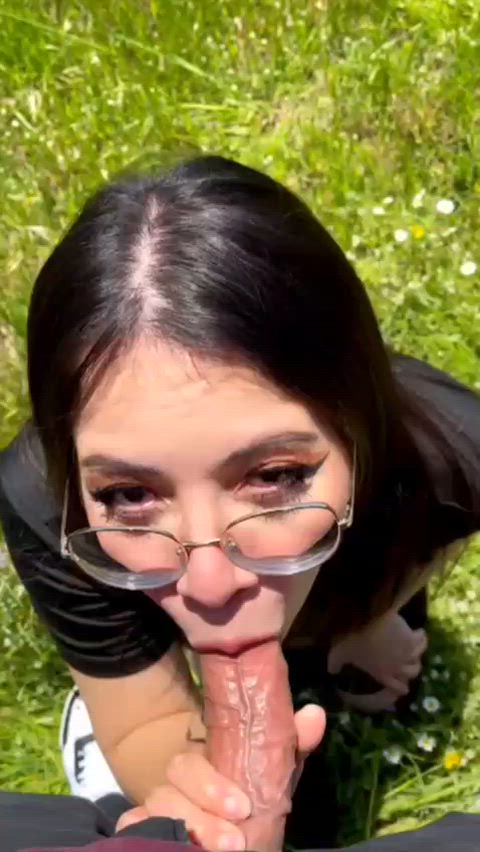 Cumshot Facial Outdoor