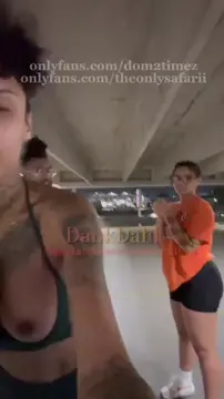 FFM blowjob with double dildo Threesome