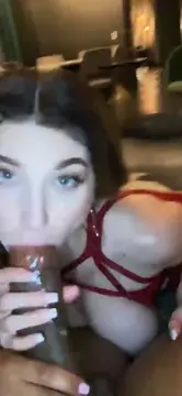 Amazing slut enjoying some bbc in her mouth